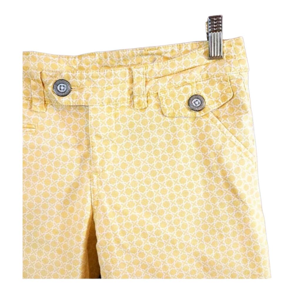 Anthropologie Idra Printed Straight Leg Cropped Split Cuff Chino Women's 4 - Picture 4 of 6